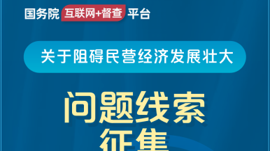 看操逼视频电影国务院“互联网+督查”平台公开征集阻碍民营经济发展壮大问题线索